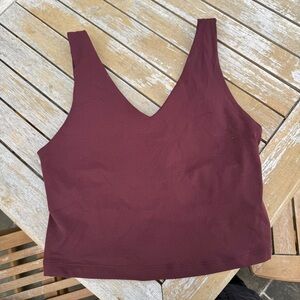 Athleta v neck crop workout tank